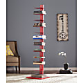 SEI Furniture Spine Tower Shelf, 65 1/4"H x 15 3/4"W x 16"D, Valiant Poppy