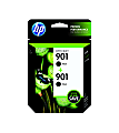 HP 901 Black Ink Cartridges, Pack Of 2, CZ075FN 1 thumbnail image