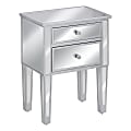 Monarch Specialties Darla Side Table, 24"H x 19"W x 12-3/4"D, Silver 1 thumbnail image
