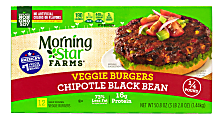 Morningstar Farms Chipotle Black Bean Veggie Burgers, Box Of 12 1 thumbnail image