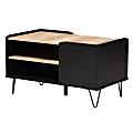 Baxton Studio Modern And Contemporary 2-Tone 3-Tier Coffee Table, 20-1/2"H x 35-13/16"W x 20"D, Black/Oak  1 thumbnail image