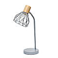 Simple Designs Industrial Farmhouse Fusion Adjustable Cage Wire Office Accent Desk Lamp, 18-1/4"H, Gray 1 thumbnail image
