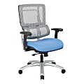 Office Star Pro Line II Pro X996 Vertical Mesh High Back Chair, Gray/Sky/Silver 1 thumbnail image