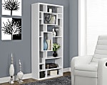 Monarch Specialties 72"H 14-Shelf Bookcase, White 1 thumbnail image