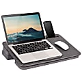 LapGear® Elevation Lap Desk, 2-7/16”H x 19-1/2”W x 2-7/16”D, Gray Woodgrain