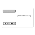 ComplyRight Double-Window Envelopes For 4-Up Box M-Style W-2 Form 5218 Tax Forms, 5 5/8" x 9", White, Pack Of 100