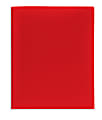 Office Depot® Brand 2-Pocket School-Grade Poly Folder with Prongs, Letter Size, Red