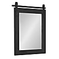 Uniek Kate And Laurel Cates Rectangle Mirror, 30-1/4”H x 24”W x 1-1/4”D, Black