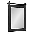Uniek Kate And Laurel Cates Rectangle Mirror, 30-1/4”H x 24”W x 1-1/4”D, Black 1 thumbnail image