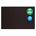 Quartet® Oval Office™ Unframed Fabric Bulletin Board, 36" x 24", Black 1 thumbnail image