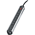 Fellowes® 7-Outlet Metal Power Strip, 12' Cord, Silver/Black 1 thumbnail image