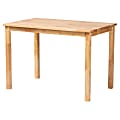 Baxton Studio Eveline Modern Finished Wood Dining Table, 29-15/16"H x 43-5/16"W x 27-5/8"D, Natural Brown