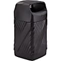 Safco Twist Waste Receptacle - 32 gal Capacity - Removable Lid, Durable, UV Resistant, Fade Resistant - 38" Height x 18.3" Width x 19.4" Depth - High-density Polyethylene (HDPE) - Black - 1 Each