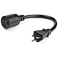 StarTech.com 3ft (1m) Heavy Duty Extension Cord, NEMA L5-20R to NEMA 5-20P Black Extension Cord, 13A 125V, 12AWG, Heavy Gauge Power Cable 1 thumbnail image
