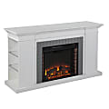 SEI Furniture Rylana Bookcase Electric Fireplace, 31-1/2”H x 54-3/4”W x 15-3/4”D, White/Gray 1 thumbnail image