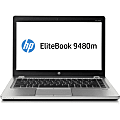 HP EliteBook Folio 9480m 14" LCD Ultrabook - Intel Core i5 i5-4310U Dual-core (2 Core) 2 GHz - 4 GB DDR3L SDRAM - 256 GB SSD - Windows 7 Professional 64-bit upgradable to Windows 8.1 Pro - 1366 x 768 - Platinum