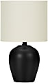 Monarch Specialties Kelley Table Lamp, 17”H, Ivory/Black