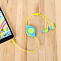 ReTrak™ Retractable Earbuds, Neon Blue/Yellow 1 thumbnail image