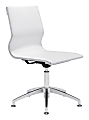 Zuo Modern® Glider Conference Chair, White/Chrome
