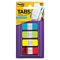 Post-it Tabs, .625 in. x 1.5 in., Pack of 40 Tabs