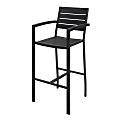 KFI Studios Eveleen Outdoor Barstool, Black