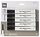 Office Depot® Brand Low-Odor Dry-Erase Markers, Chisel Point, 100% Recycled Plastic Barrel, Black, Pack Of 5 1 thumbnail image