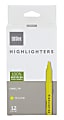 Office Depot® Brand Pen-Style Highlighters, 100% Recycled Plastic Barrel, Fluorescent Yellow, Pack Of 12