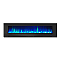 Cambridge® Wall-Mount Electric Fireplace With Multicolor Flame And Crystal Rock Display, 78", Black 1 thumbnail image