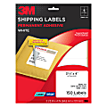 3M™ White Inkjet/Laser Shipping Labels, 3 1/3" x 4", Pack Of 150 1 thumbnail image