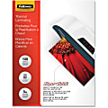 Fellowes® SuperQuick Laminating Pouches, Glossy, 8.5" x 11", 5 Mil, Clear, Pack Of 100