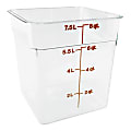 Cambro Food Storage Container, 9"H x 8 3/4"W x 8 3/4"D, 8 Qt, Clear 1 thumbnail image