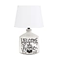 Simple Designs Ceramic Farmhouse Accent Table Lamp, 13-3/4"H, White 1 thumbnail image