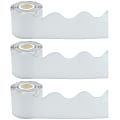 Teacher Created Resources Scalloped Border Trim, White, 50' Per Roll, Pack Of 3 Rolls 1 thumbnail image