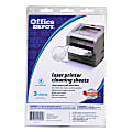 Office Depot® Brand Laser Printer Cleaning Sheets, Pack Of 3 Sheets