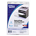 Office Depot® Brand Laser Printer Cleaning Sheets, Pack Of 3 Sheets 1 thumbnail image