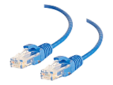 C2G 6ft Cat6 Ethernet Cable - Slim - Snagless Unshielded (UTP) - Blue - Slim Category 6 for Network Device - RJ-45 Male - RJ-45 Male - 6ft - Blue 1 thumbnail image