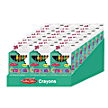 Charles Leonard Creative Arts Crayons, 3-1/2" x 5/16", Assorted Colors, 24 Crayons Per Box, Pack Of 24 Boxes