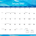 Brown Trout Family Theme Monthly Wall Calendar, 12" x 12", Seaside Currents, January To December 2023 1 thumbnail image