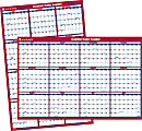 AT-A-GLANCE® 1-Year Academic Erasable/Reversible Wall Planner, 48" x 32", July 2015-June 2016