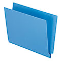 Pendaflex® Color Straight-Cut End-Tab Folders, 8 1/2" x 11", Letter Size, Blue, Pack Of 100