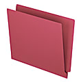 Pendaflex® Color Straight-Cut End-Tab Folders, 8 1/2" x 11", Letter Size, Red, Pack Of 100