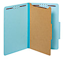 Pendaflex® Pressboard Classification Folders With Fasteners, 1 3/4" Expansion, Legal Size, Light Blue, Box Of 10
