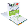 Wilson Jones® Extra-Wide D-Ring View Binder, 1 1/2" Rings, 50% Recycled, White 1 thumbnail image