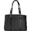 WIB Metro Carrying Case (Tote) for 17" Notebook - Black - Nylon, Leather, Ethylene Vinyl Acetate (EVA) Interior - Quilted - Carrying Strap - 12.3" Height x 15" Width x 6" Depth