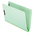 Pendaflex® Pressboard End-Tab Expansion Folders With Fasteners, 1" Expansion, 8 1/2" x 11", Letter, 60% Recycled, Green, Box of 25