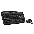 Logitech®MK320 Wireless Straight Full-Size Keyboard & Ambidextrous Optical Mouse, Black