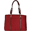 WIB Metro Carrying Case (Tote) for 17" Notebook - Scarlet Red - Nylon, Leather, Ethylene Vinyl Acetate (EVA) Interior - Quilted - Carrying Strap - 12.3" Height x 15" Width x 6" Depth