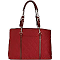WIB Metro Carrying Case (Tote) for 17" Notebook - Scarlet Red - Nylon, Leather, Ethylene Vinyl Acetate (EVA) Interior - Quilted - Carrying Strap - 12.3" Height x 15" Width x 6" Depth 1 thumbnail image