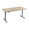 Bush Business Furniture Move 60 Series 60"W Height Adjustable Standing Desk, Natural Elm/Cool Gray Metallic, Standard Delivery