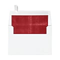 LUX Foil-Lined Invitation Envelopes A4, Peel & Press Closure, White/Red, Pack Of 250